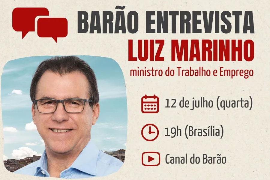 Ao vivo: Ministro Luiz Marinho é entrevistado por mídias independentes sobre questões trabalhistas