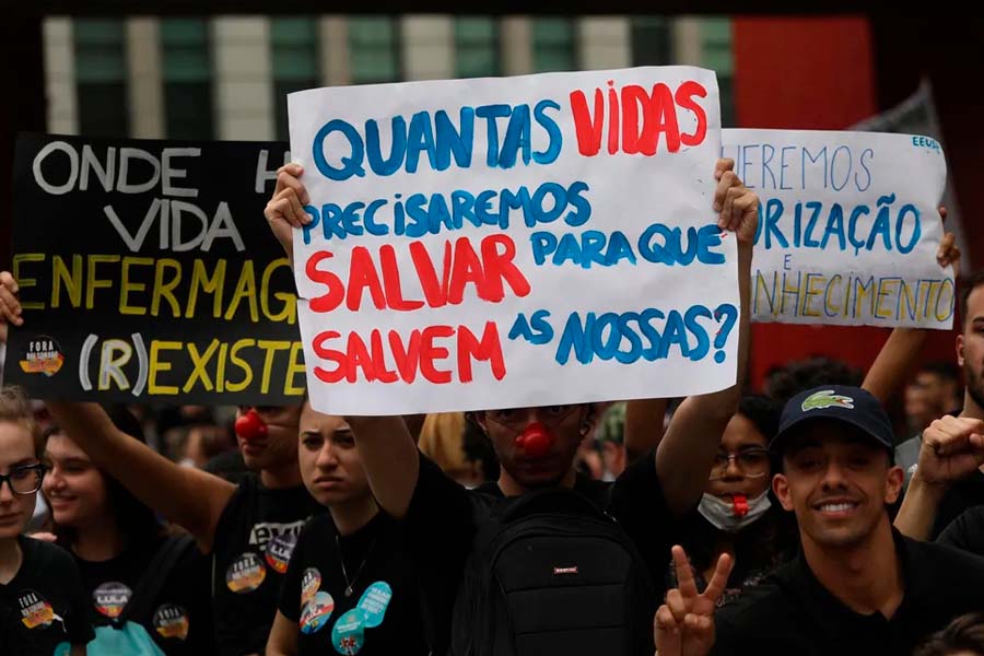 Enfermagem luta por jornada de 30 horas semanais - Créditos: Renato S. Cerqueira/Futura Press